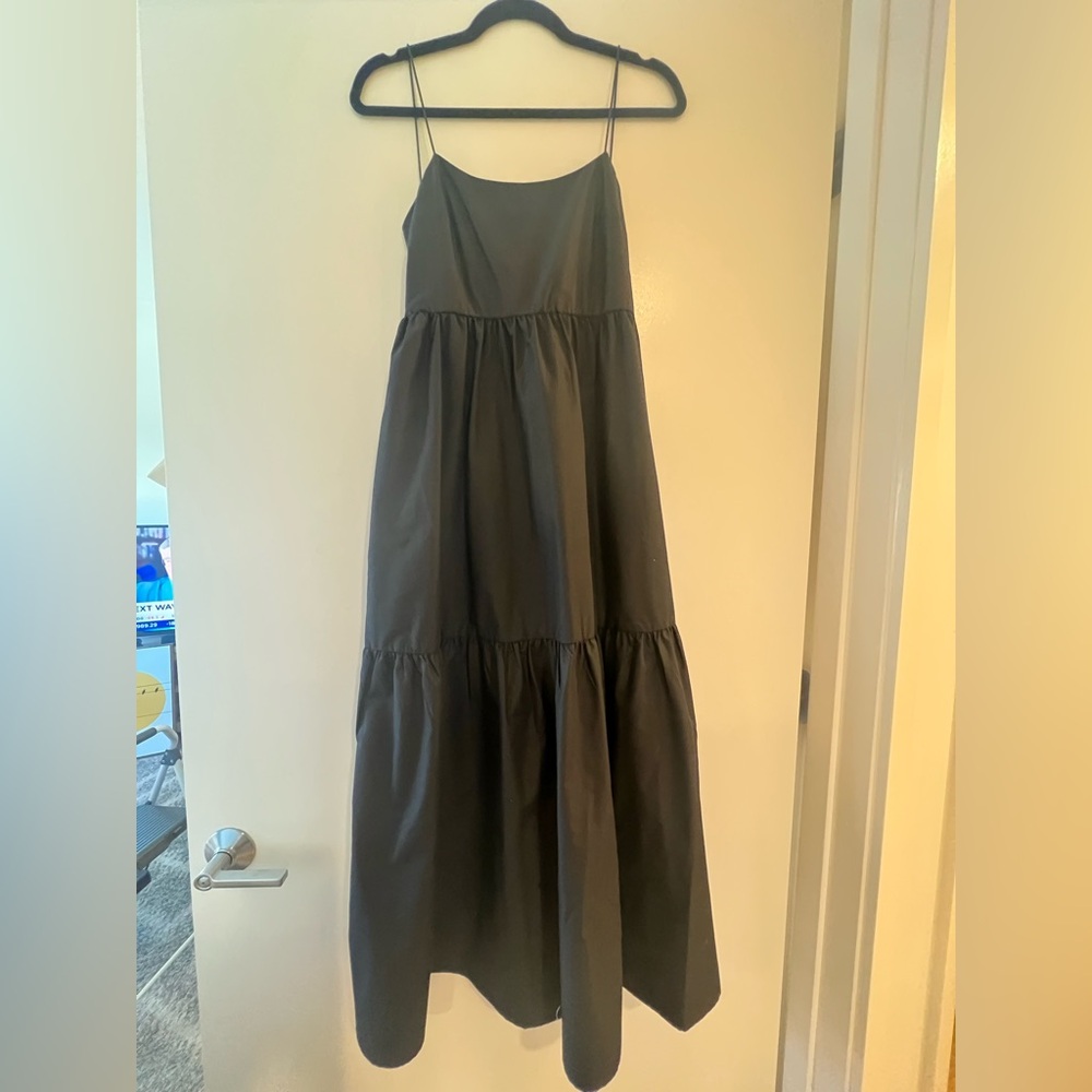 Commense Black Tiered Maxi Dress